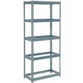 Global Equipment Extra Heavy Duty Shelving 36"W x 12"D x 60"H With 5 Shelves, No Deck, Gray 716927